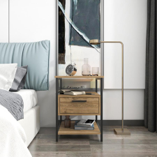 TUTI AG Éjjeliszekrény Alba - Black, Oak bútor