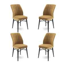 TUTI AG Étkezőszék szett (4 db) Flex - Cappuccino, Fekete bútor