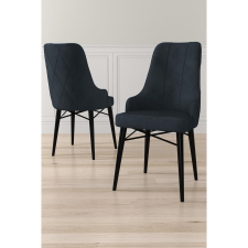 TUTI AG Étkezőszék szett (4 db) Neta - Antracit, Fekete bútor