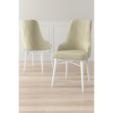 TUTI AG Étkezőszék szett (6 db) Neta - Krém, Fehér bútor