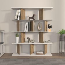 TUTI AG könyvespolc Grace - White, Walnut bútor