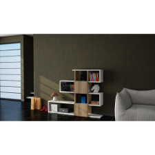 TUTI AG könyvespolc Karlin - White, Walnut bútor