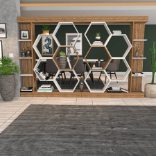 TUTI AG könyvespolc Sueno - White, Walnut bútor
