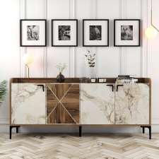 TUTI AG Konzolasztal Venedik - Diós, Fehér Marble bútor
