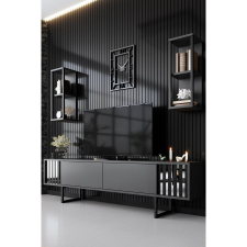 TUTI AG TV szekrény Chrome Line - Anthracite, Black bútor