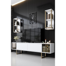 TUTI AG TV szekrény Gold Line - White, Black bútor