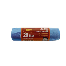 Tuti Szemeteszsák, 20 l, 20 db, 50x50 cm, 9 µ, TUTI, kék tisztító- és takarítószer, higiénia