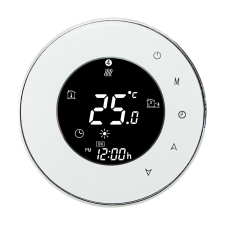 Tuya SMARTZILLA Tuya Okos termosztát Fan Coilhoz, kerek, 4 csöves, Fehér okos kiegészítő