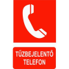  Tűzbejelentő telefon - műanyag, 100*100mm
