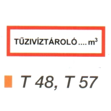 Tüzivíztároló ... m3 t 48 információs címke