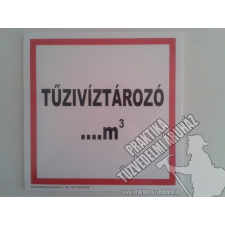 Tűzivíztározó műanyag tábla (tűzivíztározó szerelvény) biztonságtechnikai eszköz