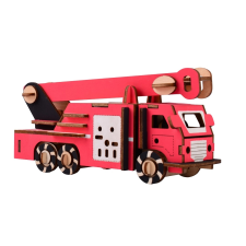 Tűzoltóautó 3D fa puzzle puzzle, kirakós