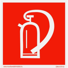  Tűzoltókészülék - utánvilágító műanyag, 100*100mm információs tábla, állvány