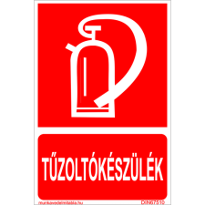  Tűzoltókészülék - utánvilágító öntapadó, 160*240mm információs tábla, állvány