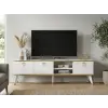  TV állvány CAROL 160 cm, fehér/arany