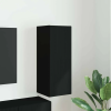 TV Fali Szekrény 30 x 31 x 80 cm Fekete Szerelt Fa