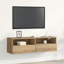  TV Fali Szekrény kézműves tölgy 100 x 30 x 30 cm Faanyag bútor