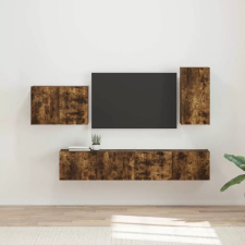  TV falit kabinet szett 4 pcs Füstölt tölgy Faanyag bútor