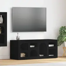  TV szekrény Fekete 100 x 35 x 40 cm Faanyag bútor