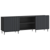  TV szekrény Fekete 150 x 31 x 52 cm Szerelt Fa