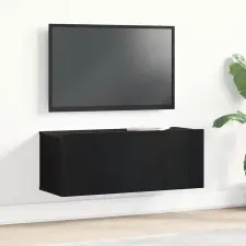  TV szekrény Fekete tölgy 80 x 30 x 30 cm Faanyag bútor