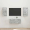  TV szekrény garnitúra 2 pcs Beton Szürke Faanyag