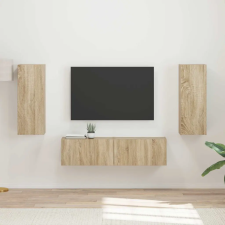  TV szekrény garnitúra 2 pcs Sonoma tölgy Faanyag bútor