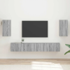  TV szekrény garnitúra 3 pcs Szürke Sonoma Faanyag