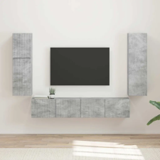  TV szekrény garnitúra 4 pcs Beton Szürke Faanyag bútor
