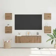  TV szekrény garnitúra 6 pcs Artisan tölgy Faanyag bútor