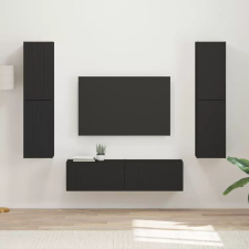  TV szekrény garnitúra 6 pcs Fekete Faanyag bútor