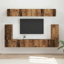  TV szekrény garnitúra Falra szerelhető 5 pcs Öreg fa Faanyag bútor