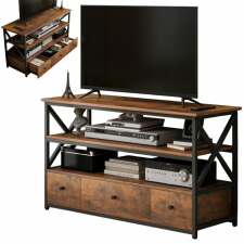  TV szekrény loft komód nappaliba polcokkal fiókokkal 110 cm bútor