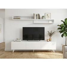  TV szekrény MIYA 150 cm fali polccal, fehér bútor