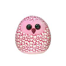Ty. Ty Squish-a-Boos párna alakú plüss figura PINKY, 22 cm - rózsaszín bagoly plüssfigura