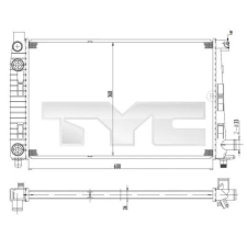 TYC hűtő, motorhűtés TYC 721-0012 autóalkatrész