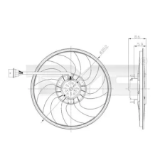 TYC ventilátor, klímakondenzátor 837-0037 autóalkatrész