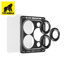 Type Gorilla Apple iPhone 13 Pro/13 Pro Max TG Armor Pro 3D Kameravédő Üvegfólia - Fekete mobiltelefon kellék