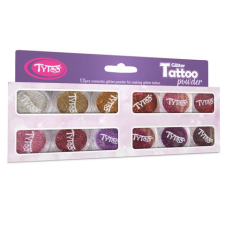 TyToo : Meleg színek válogatása csillámpor szett 12x2,5ml (CTPS0034) szépségszalon