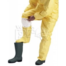 Tyvek Dupont Overál Tychem C lábfejvédős nagynyomású vegyszerálló kapucnis sárga 3XL