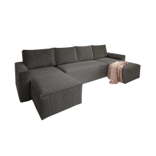  U alakú ülőgarnitúra SMART COSARO 295x140 cm, sötétszürke bútor