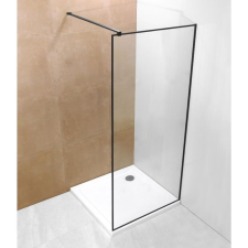 U Design Blacky zuhanyfal fekete kerettel, A-20P-3, 80x190 cm kád, zuhanykabin