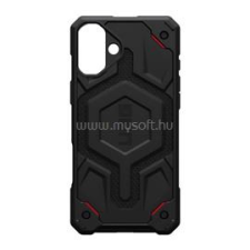 UAG MONARCH PRO szilikon telefonvédő (erős ütésállóság, textil minta, MagSafe) FEKETE (114455113940) tok és táska