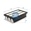 UFI légszűrő 30.403.00
