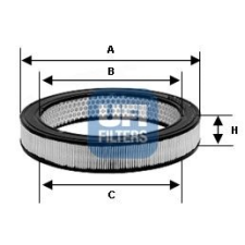 UFI Légszűrő UFI 30.802.01 levegőszűrő