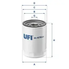 UFI olajszűrő 23.478.00 autóalkatrész