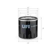 UFI olajszűrő 23.584.00 autóalkatrész