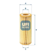 UFI olajszűrő 25.021.00
