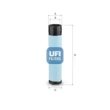 UFI szekunder levegő szűrő 27.551.00 autóalkatrész