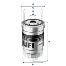 UFI Üzemanyagszűrő 24.351.00 autóalkatrész